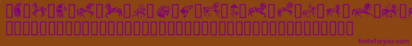 GeCarouselHorses Font – Purple Fonts on Brown Background