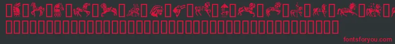 GeCarouselHorses Font – Red Fonts on Black Background