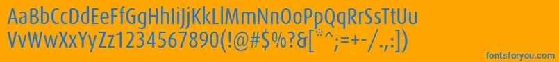 More about Daxcondensed Font Daxcondensed Font – Blue Fonts on Orange Background
