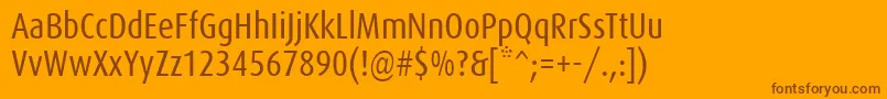 Шрифт Daxcondensed – коричневые шрифты на оранжевом фоне