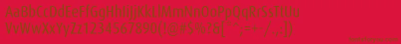 Шрифт Daxcondensed – коричневые шрифты на красном фоне