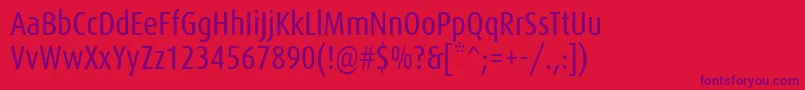 fuente Daxcondensed – Fuentes Moradas Sobre Fondo Rojo