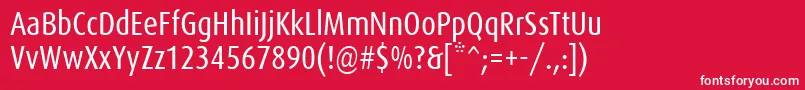 Daxcondensed Font – White Fonts on Red Background