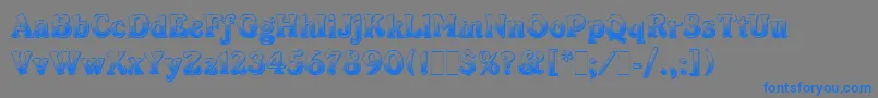 CabaretLetPlain.1.0 Font – Blue Fonts on Gray Background