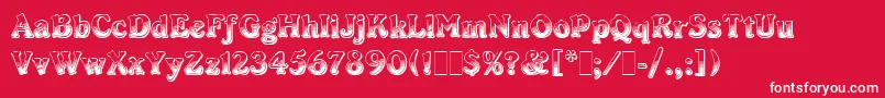 fuente CabaretLetPlain.1.0 – Fuentes Blancas Sobre Fondo Rojo