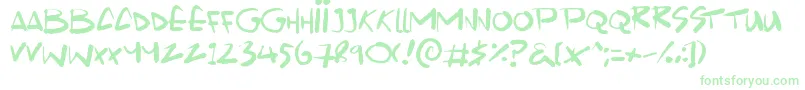 Scrawlamajig Font – Green Fonts on White Background