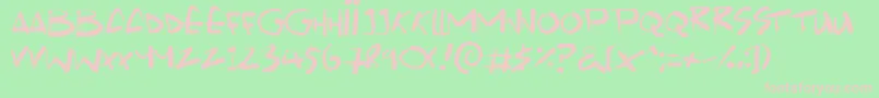 Scrawlamajig Font – Pink Fonts on Green Background
