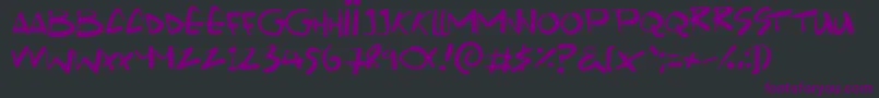 Scrawlamajig Font – Purple Fonts on Black Background