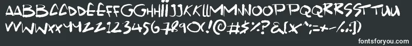 Шрифт Scrawlamajig – белые шрифты на чёрном фоне