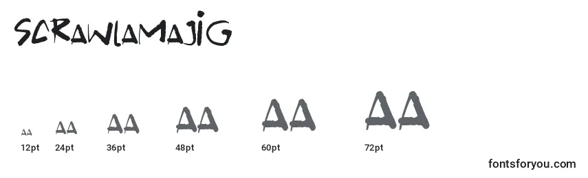 Scrawlamajig Font Sizes