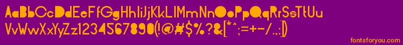 BarqBlind Font – Orange Fonts on Purple Background