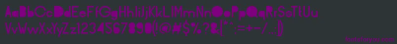 フォントBarqBlind – 黒い背景に紫のフォント