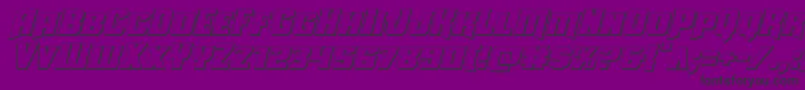 Uniongray3Dital Font – Black Fonts on Purple Background