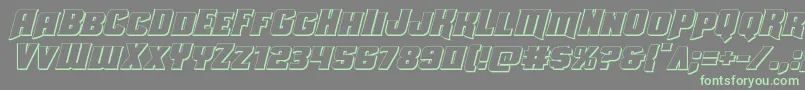 Uniongray3Dital Font – Green Fonts on Gray Background