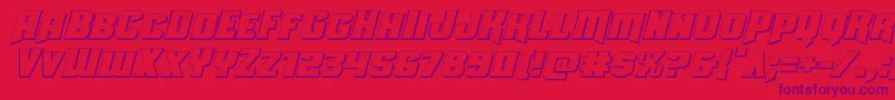 Uniongray3Dital Font – Purple Fonts on Red Background