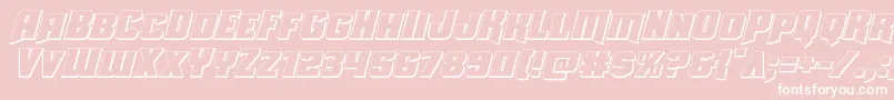 Uniongray3Dital Font – White Fonts on Pink Background