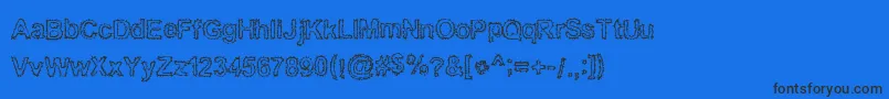 Шрифт Bnkuktus – чёрные шрифты на синем фоне
