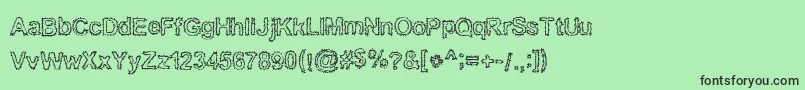 Bnkuktus Font – Black Fonts on Green Background