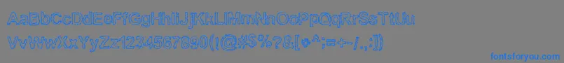 Bnkuktus Font – Blue Fonts on Gray Background