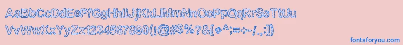 Bnkuktus Font – Blue Fonts on Pink Background