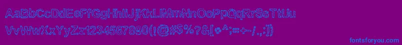 Bnkuktus Font – Blue Fonts on Purple Background