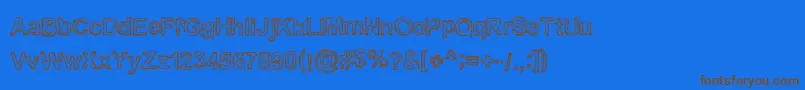 Bnkuktus Font – Brown Fonts on Blue Background