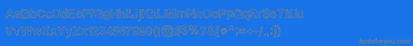 Bnkuktus Font – Gray Fonts on Blue Background