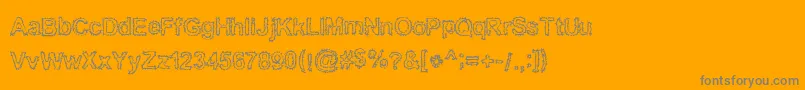 Bnkuktus Font – Gray Fonts on Orange Background