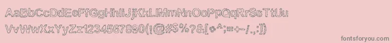 Bnkuktus Font – Gray Fonts on Pink Background