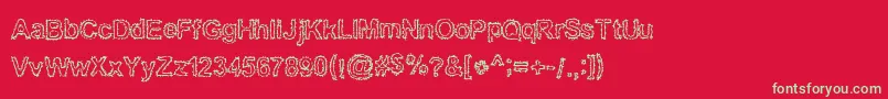 Bnkuktus Font – Green Fonts on Red Background