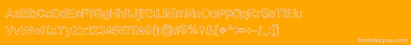 Bnkuktus Font – Pink Fonts on Orange Background