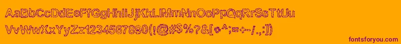 Bnkuktus Font – Purple Fonts on Orange Background