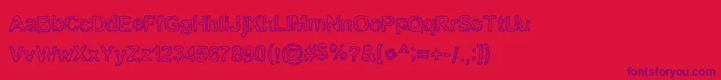 Bnkuktus Font – Purple Fonts on Red Background