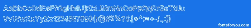 Bnkuktus Font – White Fonts on Blue Background