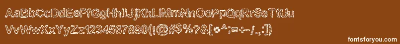 Bnkuktus Font – White Fonts on Brown Background