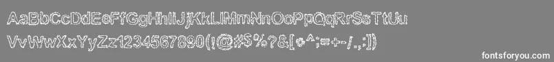 Bnkuktus Font – White Fonts on Gray Background