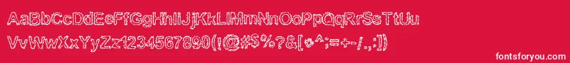 Bnkuktus Font – White Fonts on Red Background