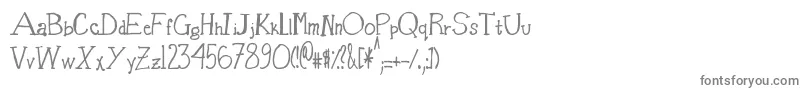 フォントBasketOfCandy – 白い背景に灰色の文字