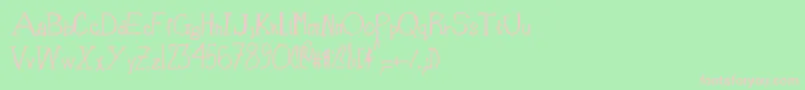 BasketOfCandy Font – Pink Fonts on Green Background