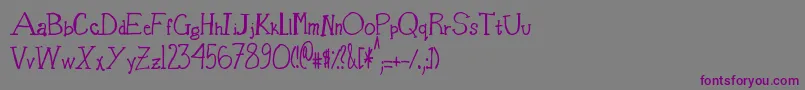 Шрифт BasketOfCandy – фиолетовые шрифты на сером фоне