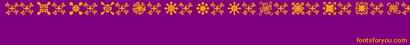 fuente FondiKpz – Fuentes Naranjas Sobre Fondo Morado