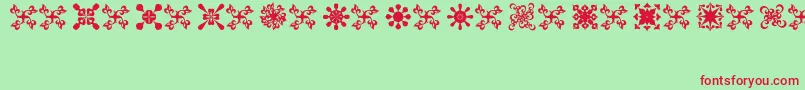 FondiKpz Font – Red Fonts on Green Background