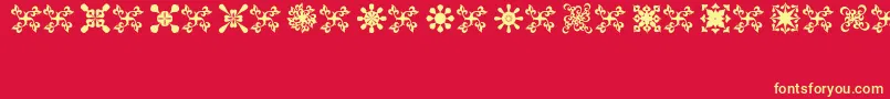 FondiKpz Font – Yellow Fonts on Red Background