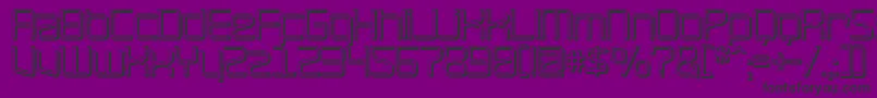 フォントRavepartyOffset – 紫の背景に黒い文字