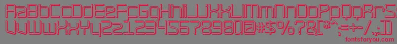 RavepartyOffset Font – Red Fonts on Gray Background