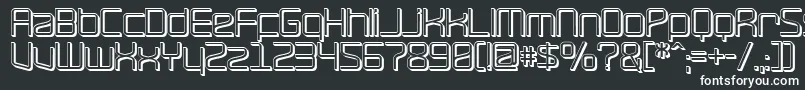 RavepartyOffset-fontti – valkoiset fontit mustalla taustalla