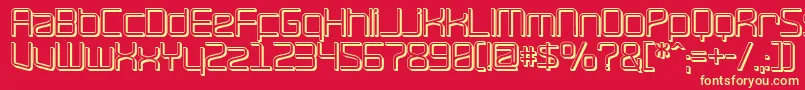 RavepartyOffset Font – Yellow Fonts on Red Background