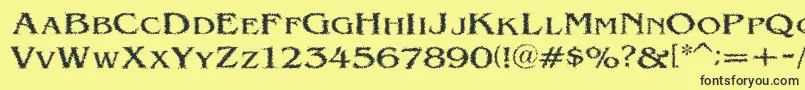 フォントVtcVictorianlintSc – 黒い文字の黄色い背景