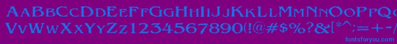 VtcVictorianlintSc-fontti – siniset fontit violetilla taustalla