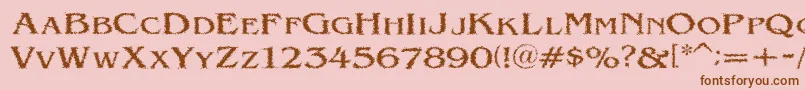 VtcVictorianlintSc Font – Brown Fonts on Pink Background